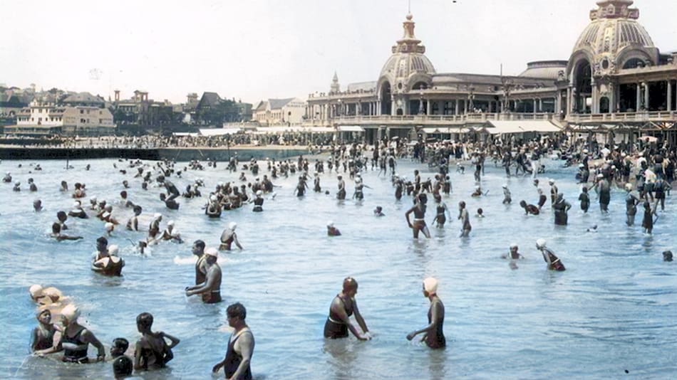 Playa Bristol, de fondo la rambla con el mismo nombre