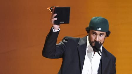 Bad Bunny en los Grammys 2023. Foto: Reuters.