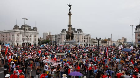Marchas en Perú en contra del Gobierno. Foto: NA.