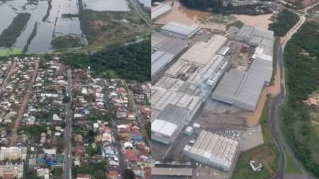 Un ciclón azotó el sur de Brasil. Foto: Captura de pantalla.