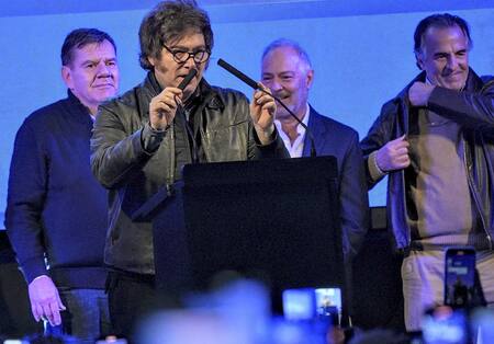 Javier Milei en La Plata.