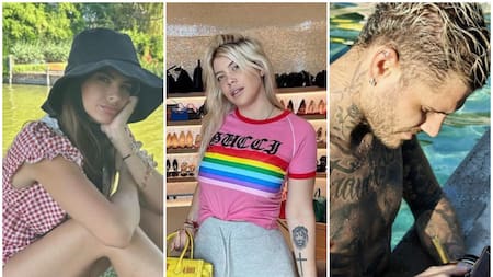 La China Suárez, Wanda Nara y Mauro Icardi. Fotos: Instagram.