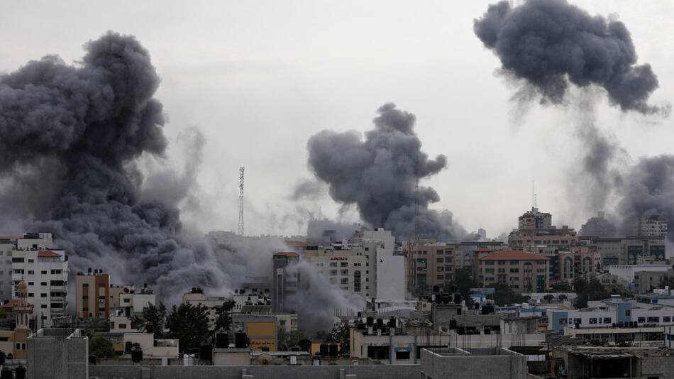 Ataque en Franja de Gaza. Foto: NA.