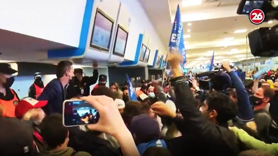 Aeroparque Jorge Newbery, conflicto de trabajadores de LATAM, CANAL 26