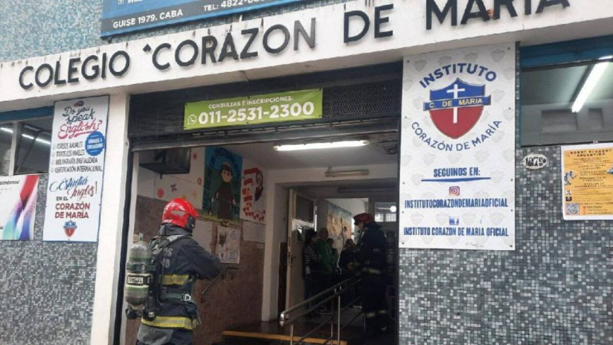 Escape de gas en una escuela de Palermo. Foto: NA.