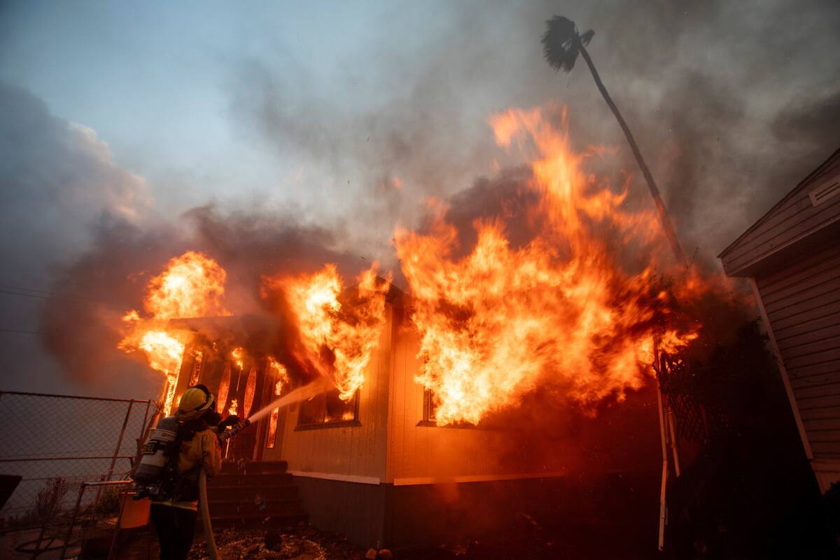 Incendio en Los Angeles, California. Foto: Reuters.
