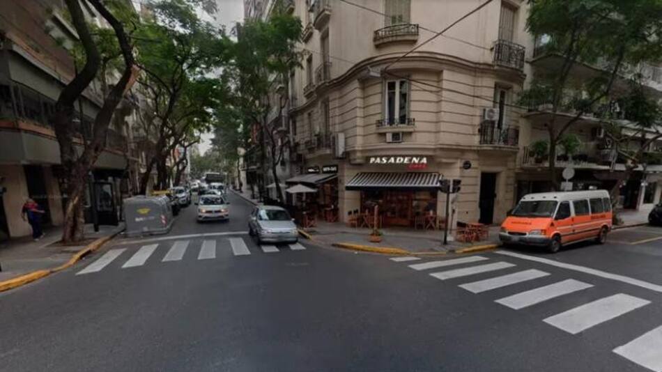 Cruce de calles en Recoleta donde balearon a un anciano para robarle el reloj.