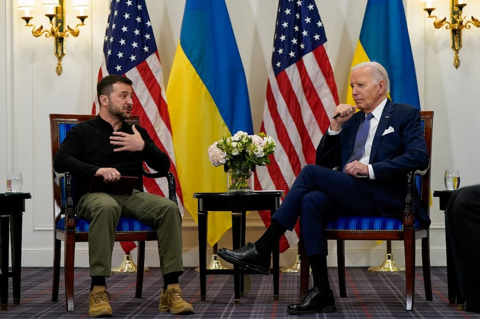 Joe Biden y Volodimir Zelenski. Foto: Reuters