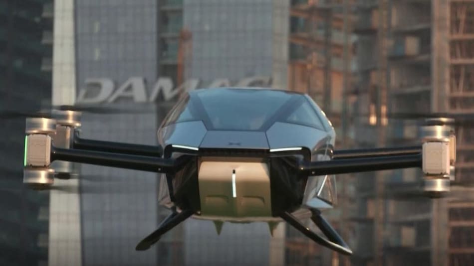 Auto volador de Xpeng llamado eVTOL. Foto: Reuters.