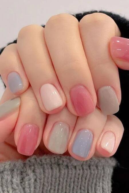 Jelly Nails. Fuente: Pinterest