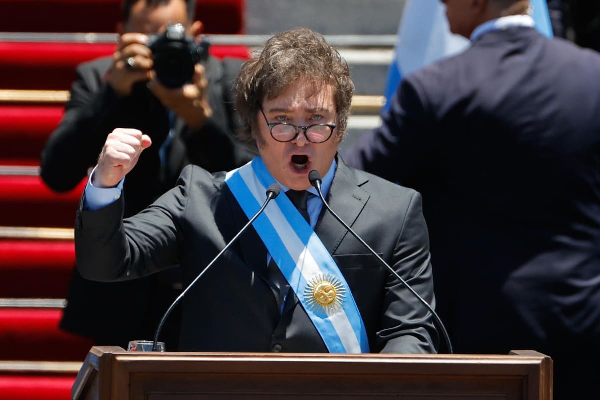 Asunción de Javier Milei. Foto: EFE.
