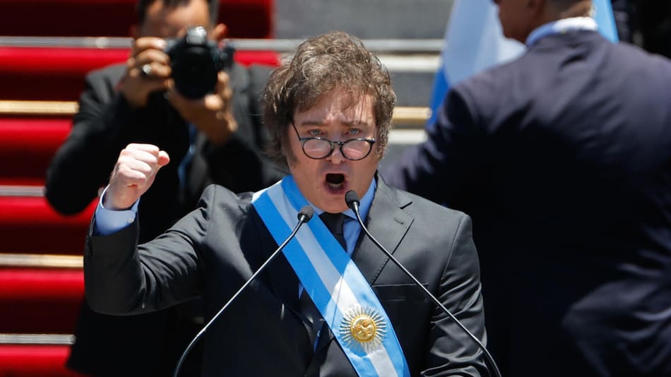 Asunción de Javier Milei. Foto: EFE.