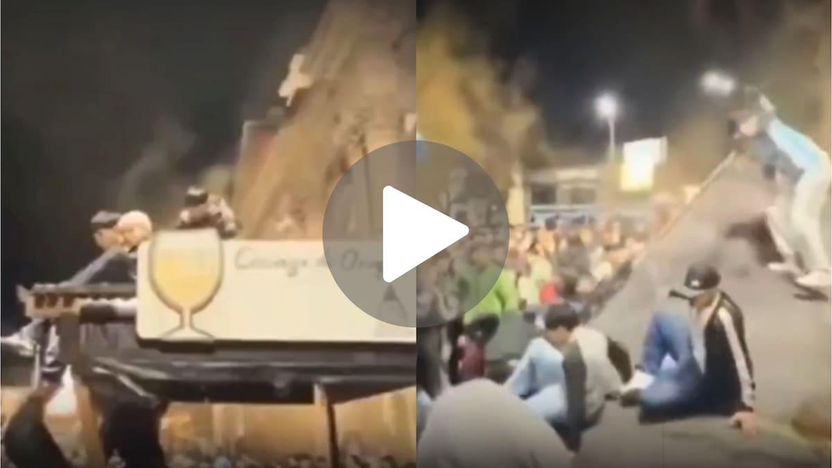Video: se desplomó el techo de un bar en Entre Ríos durante los festejos por el triunfo de la Selección Argentina