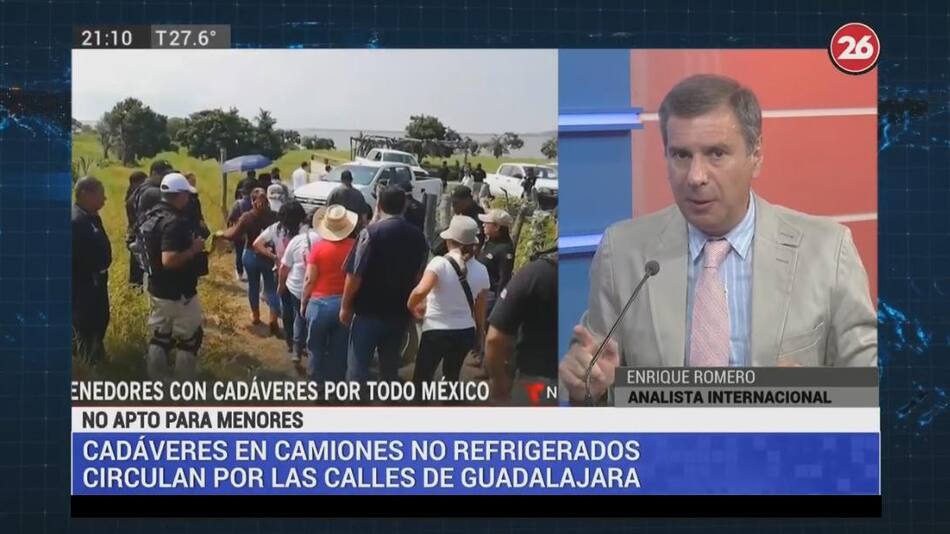 Quique Romero, analista internacional en Canal 26