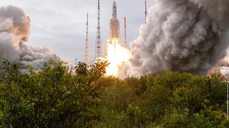 Así despegaba el Ariane 5. Foto: Twitter @arianespaceceo