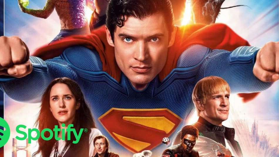 Colaboración entre la nueva película de Superman y Spotify.