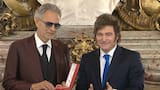 Recital de Andrea Bocelli en Casa Rosada: canapés, bruschettas y condecoración de Javier Milei al cantante italiano