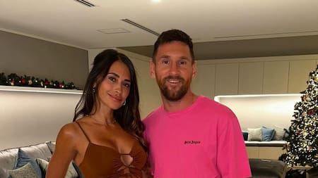 Lionel Messi junto a Antonela Roccuzzo. Foto: Instagram @leomessi.