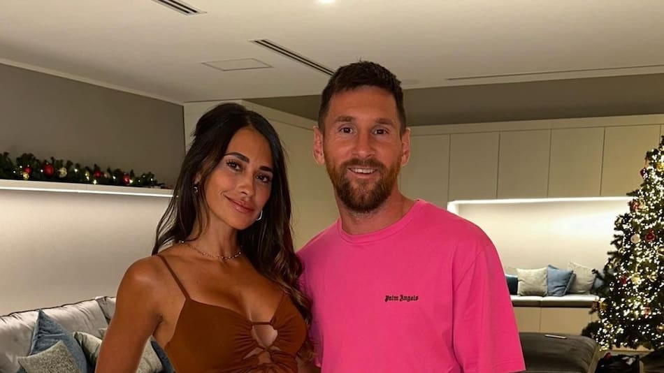 Lionel Messi junto a Antonela Roccuzzo. Foto: Instagram @leomessi.