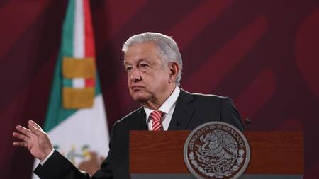 López Obrador en la conferencia diaria. Foto: EFE