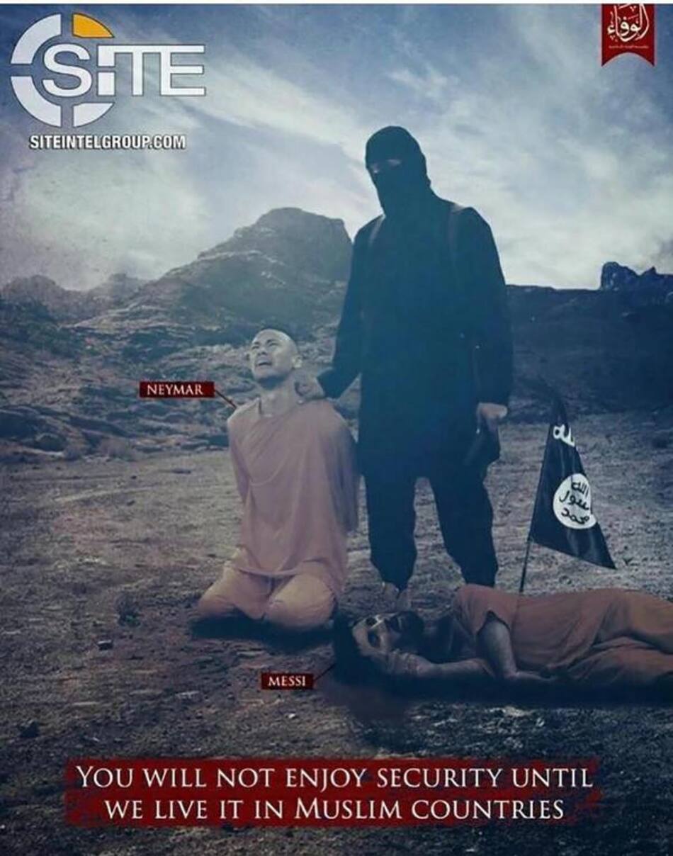 Amenaza de ISIS contra Messi y Neymar