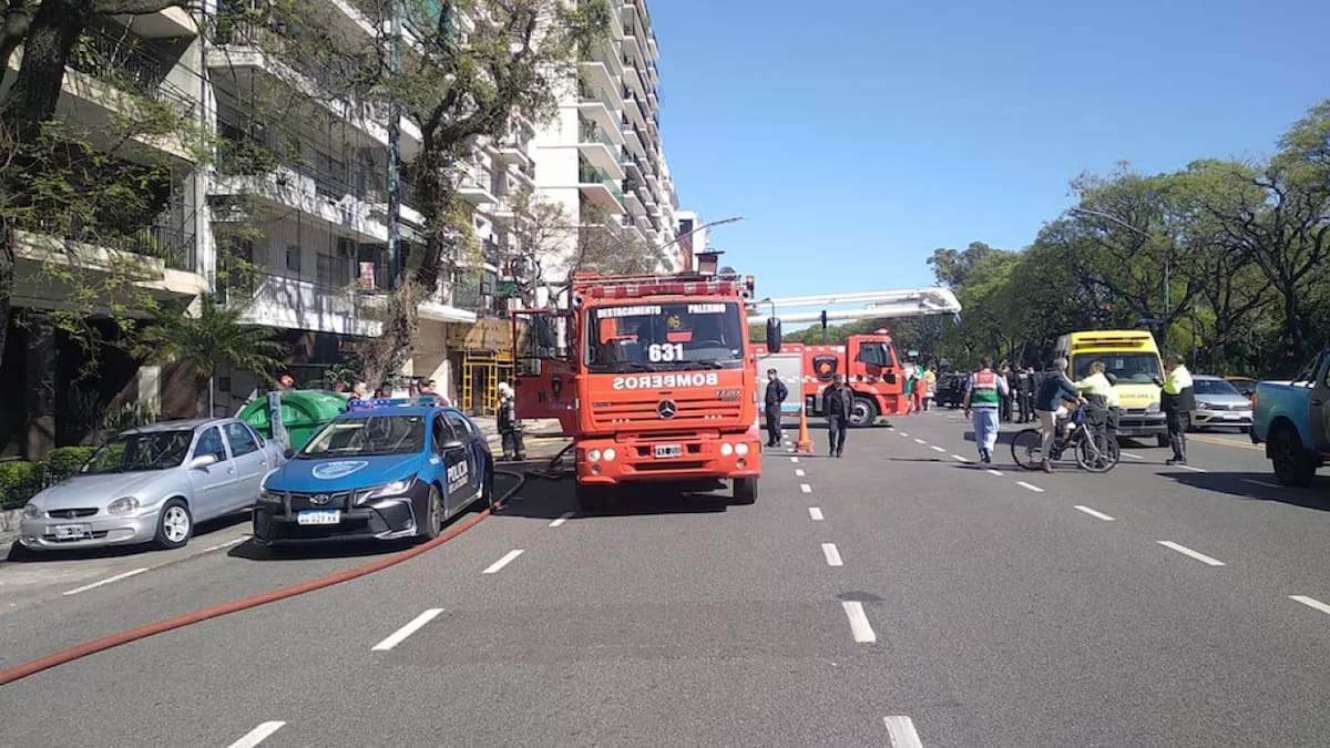 Incendio en Palermo. Fuente: X
