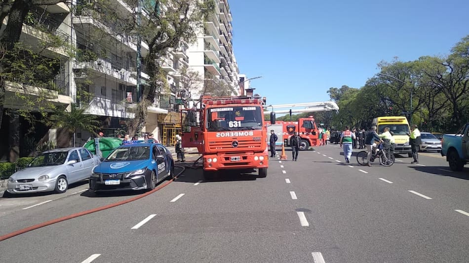 Incendio en Palermo. Fuente: X