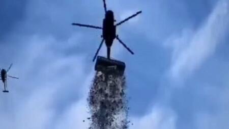 Un influencer checo lanzó un millón de dólares desde un helicóptero para sus seguidores. NA