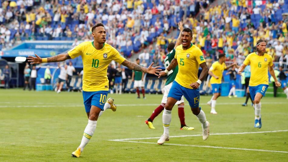 Neymar, Brasil vs. México, Mundial Rusia 2018 (Reuters)