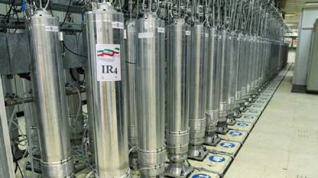 Máquinas centrifugadoras en la instalación de enriquecimiento de uranio de Irán. Foto: Organización de Energía Atómica de Irán