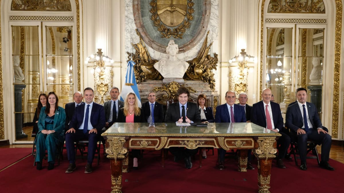 Cadena nacional de Javier Milei. Foto: presidencia