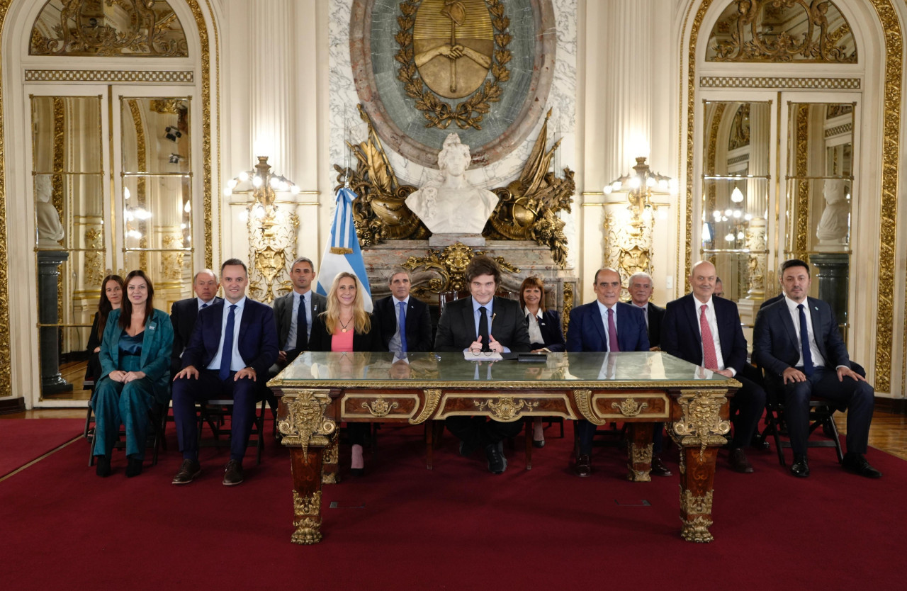 Cadena nacional de Javier Milei. Foto: presidencia