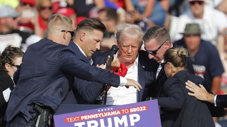 Atentado contra Donald Trump. Foto: EFE.