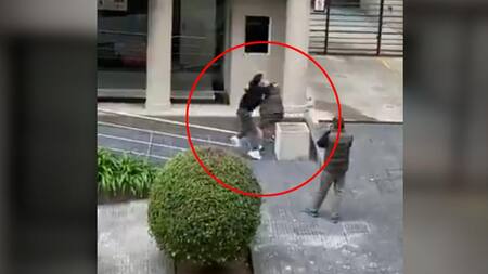 Brutal pelea entre vecinos de Olivos, a las trompadas por una multa, Foto Twitter