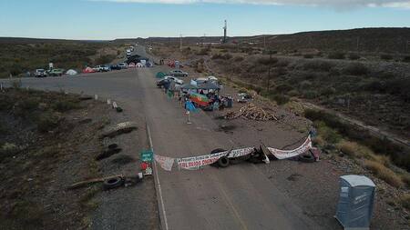Corte en Vaca Muerta de trabajadores de la Salud de Neuquén