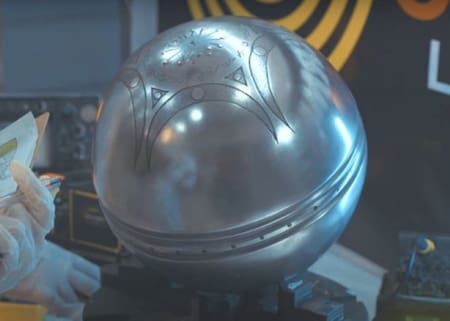 Esfera encontrada en Colombia. Foto: X/TechnologyMaf