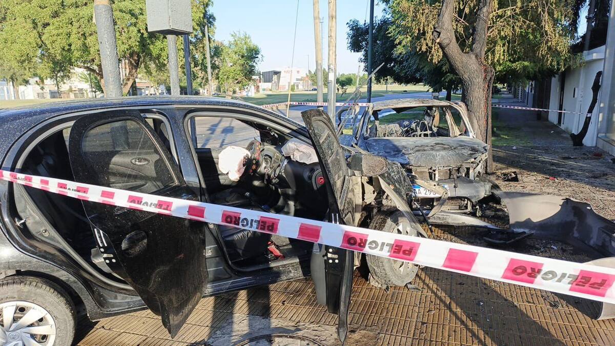 Impactante choque en La Plata. Foto: X.