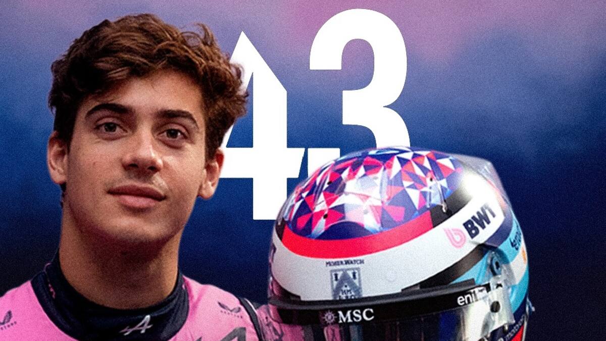Franco Colapinto siempre usó el número 43 desde su llegada a la Fórmula 1.