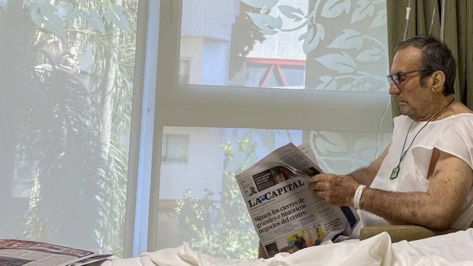 Carlos Reutemann internado, Foto NA