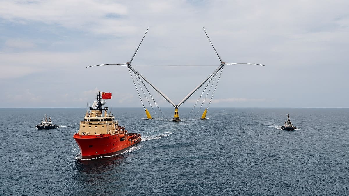 China construye la turbina eólica más grande del mundo: tendrá 50 MW y podrá resistir tifones y tormentas tropicales