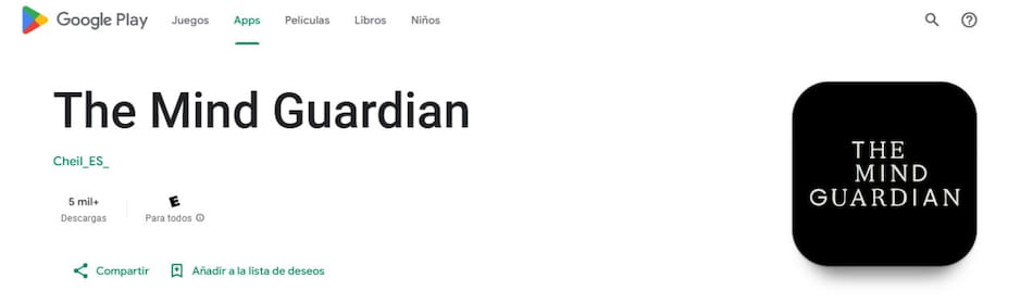 "The Mind Guardian", aplicación que ayuda a prevenir el alzheimer. Foto: Captura de pantalla.