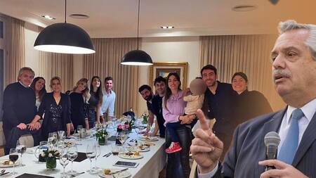 Fiesta de cumpleaños en Olivos, Alberto Fernández