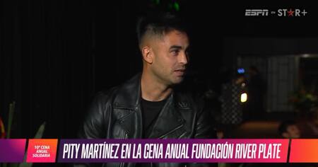 Pity Martínez cruzó a un periodista en la cena de River. Foto: Captura de pantalla ESPN.