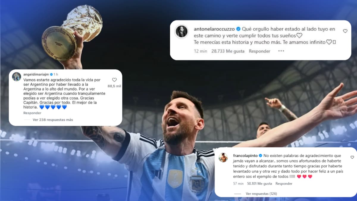 Los mensajes a Messi.