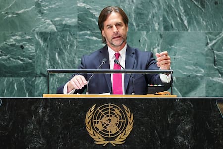 Lacalle Pou en la Asamblea General de la ONU. Foto: Reuters.
