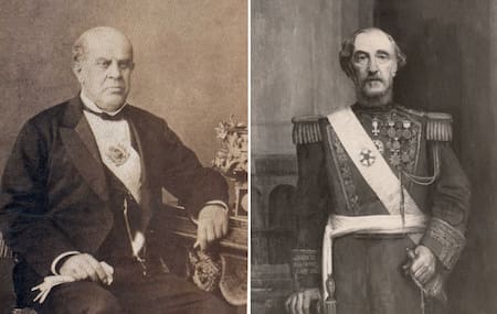 Domingo Sarmiento y Bartolomé Mitre