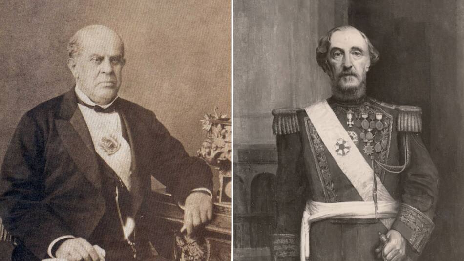 Domingo Sarmiento y Bartolomé Mitre