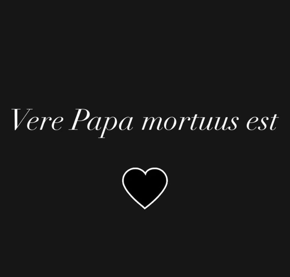 El mensaje en latín de Oscar González Oro. Foto: Instagram/@oscar_gonzalezoro.