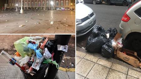 Mar del Plata - calles sucias, conflicto con municipales, fotos Twitter
