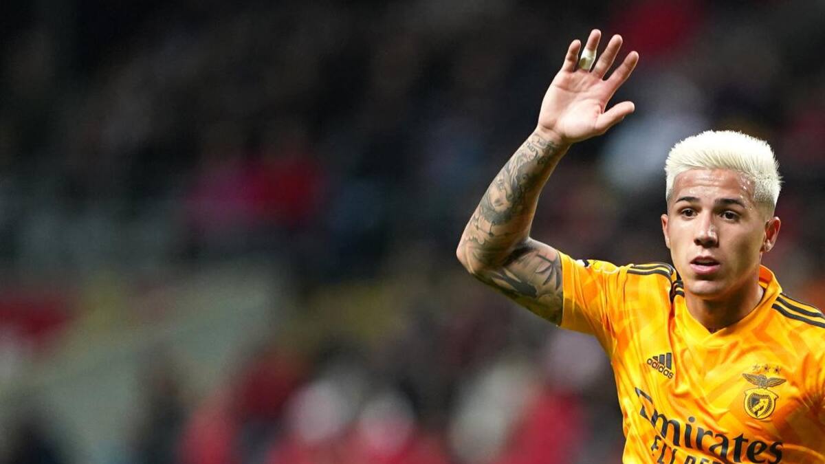 Enzo Fernández en el Benfica. Foto: REUTERS.